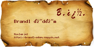 Brandl Ádám névjegykártya