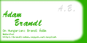 adam brandl business card